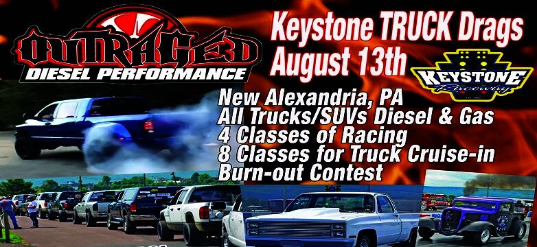 8/13/22 - Keystone Truck Drags by Outraged Diesel @ Keystone Raceway Park